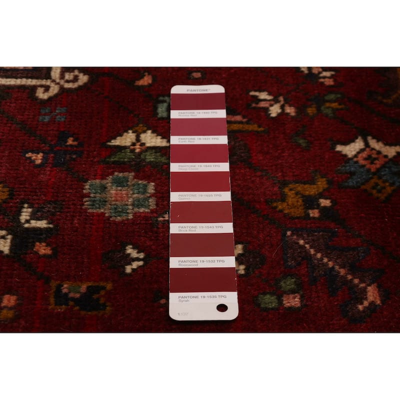 ECARPETGALLERY Hand-knotted Sarabi Dark Red Wool Rug - 7'3 x 9'10