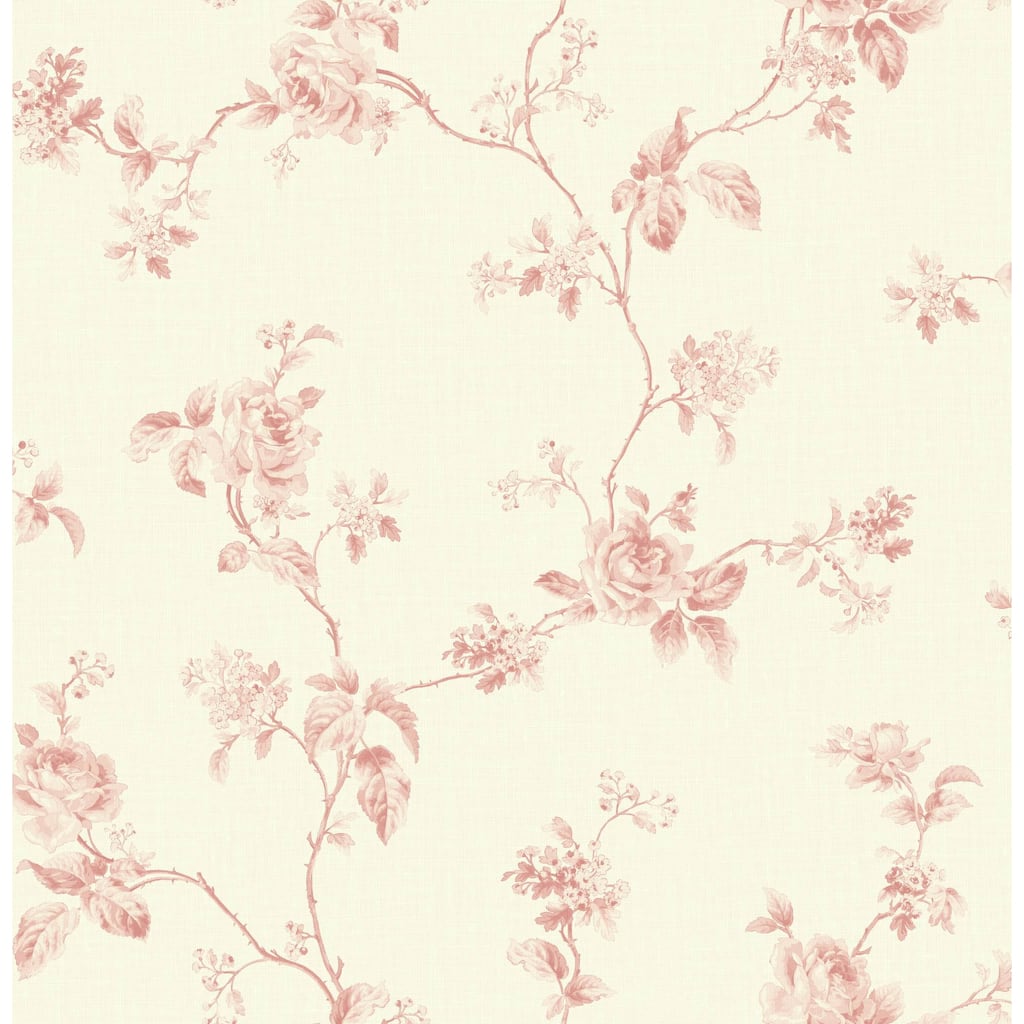 Seabrook Designs Chantilly Floral Branch Unpasted Wallpaper