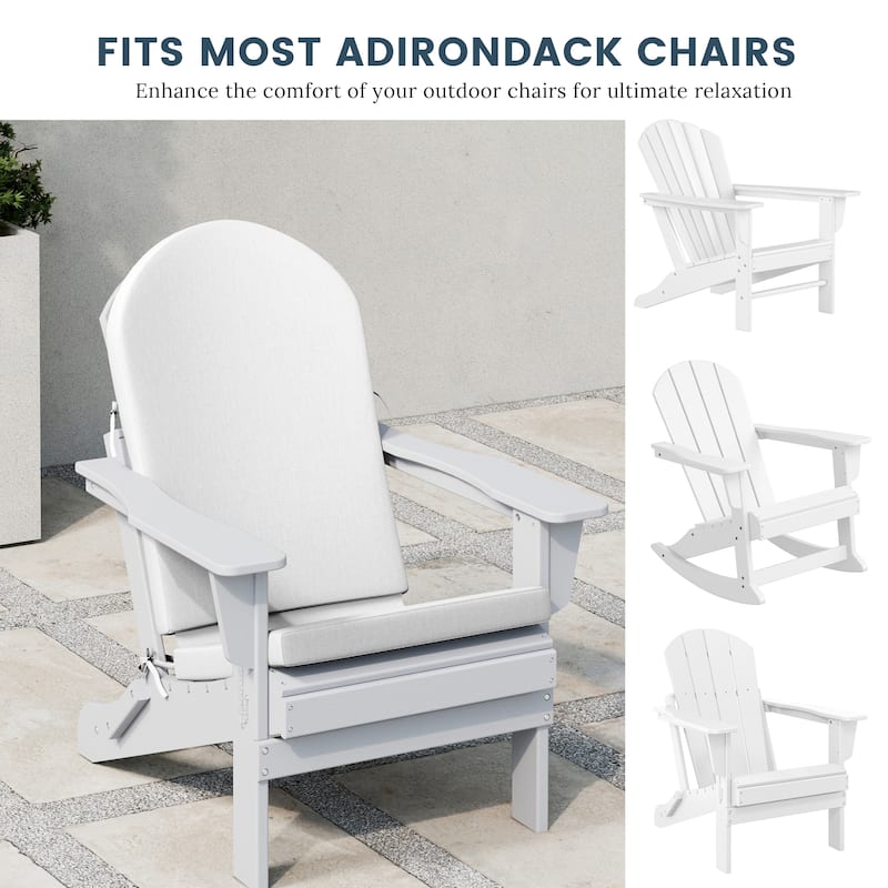 Laguna All Weather Poly Outdoor Adirondack Chair Seat And Back Cushion (Cushions Only)