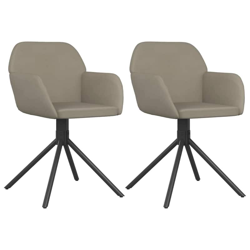vidaXL Swivel Dining Chairs 2 Pcs Accent Chair for Kitchen Living Room Velvet - 21.3" x 23" x 31.3"