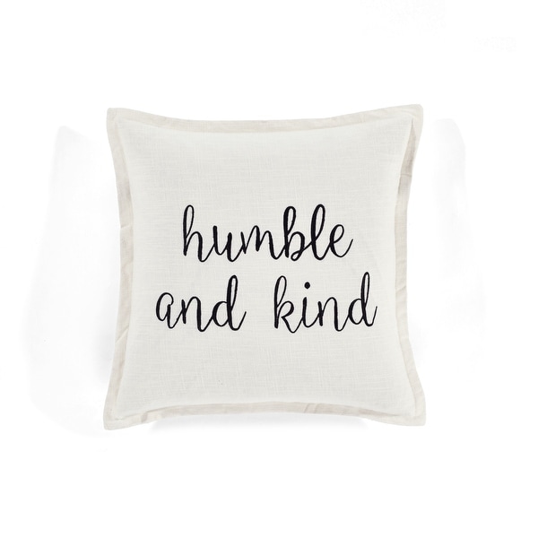 Lush Decor Humble and Kind Script Decorative Pillow Cover Bed