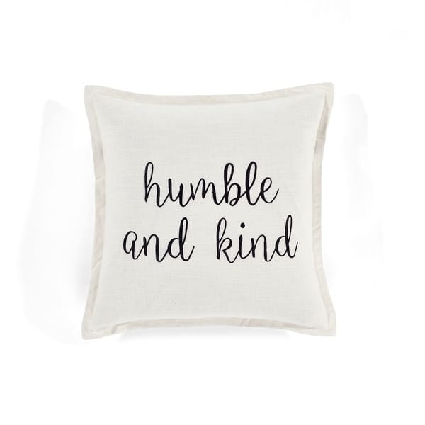 Lush Decor Humble and Kind Script Decorative Pillow Cover - Bed
