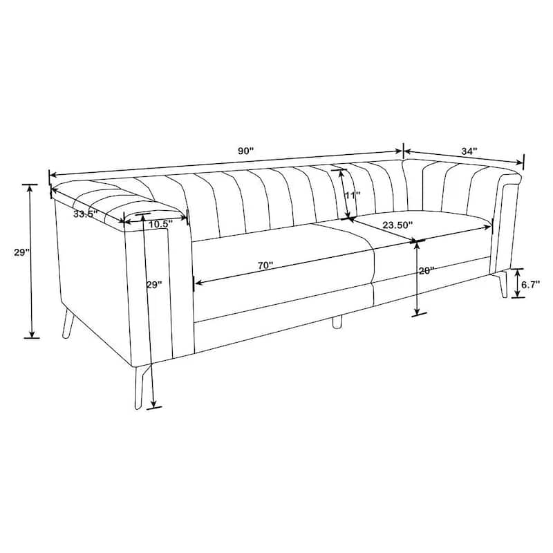 Chalet Blue 3-piece Tuxedo Arm Living Room Set