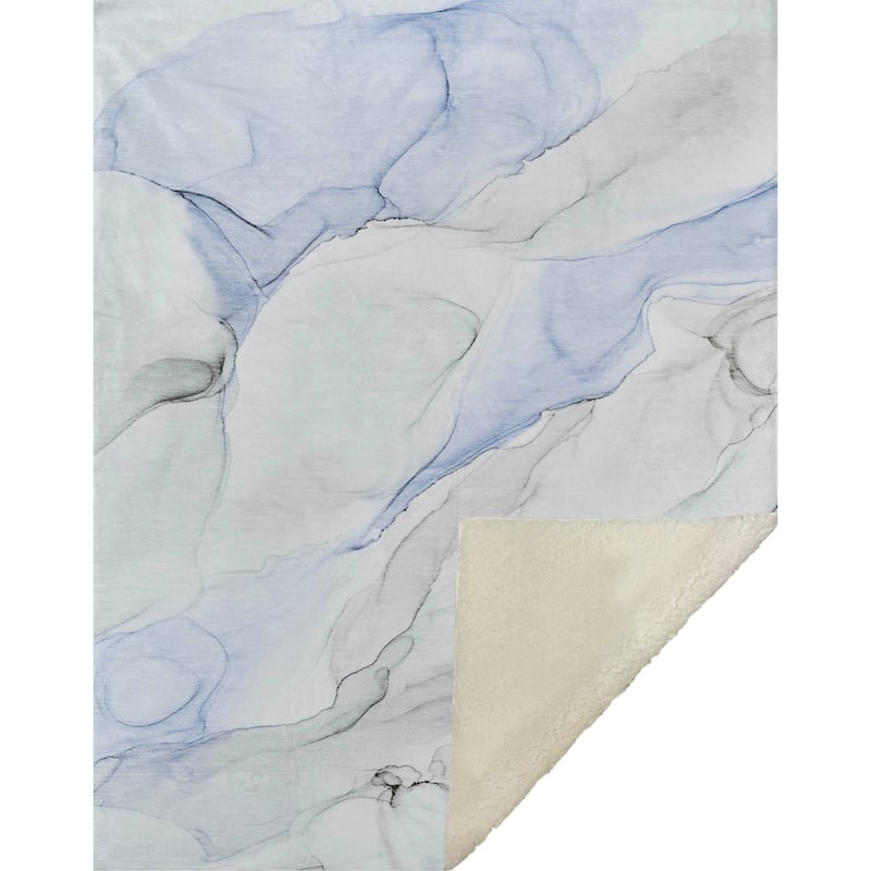 Premium Machine Washable Modern Abstract Sherpa Throw Blanket