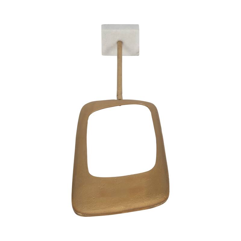 Sagebrook Home Metal/Marble, Table Top Decor Gold, Novelty, Solid Color