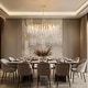preview thumbnail 14 of 16, 40 in. Gold Modern Crystal Chandelier Tree Branches Rectangular Chandelier Kitchen Island Pendent Light for Dining Room