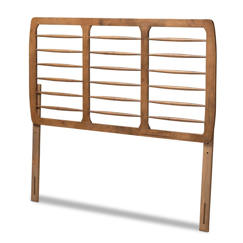 Victorian Queen Headboard - Ash Walnut Wood Finish - Sturdy Bedroom Decor - 62.7" Wide