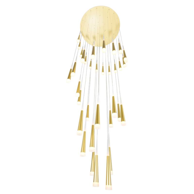 Andes LED Multi Light Pendant With Satin Gold Finish - Satin Gold