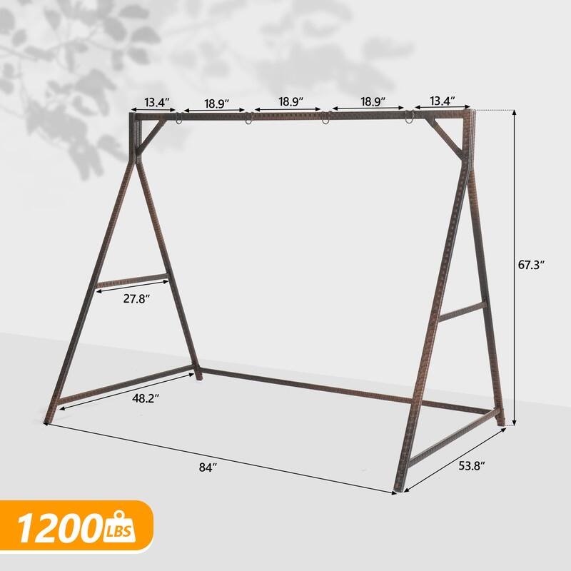 Patio Wicker Porch Swing Stand