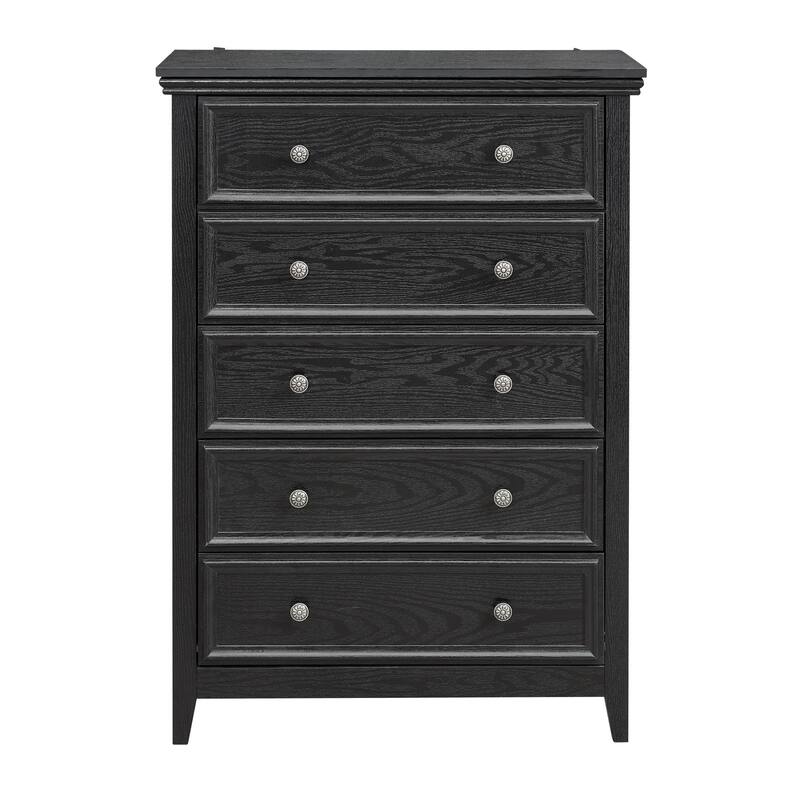 Farmhouse Modern 5-Drawer Vertical Chest, Cabinet, Storage Clothes, Storage Drawers Cabinet for Living Room