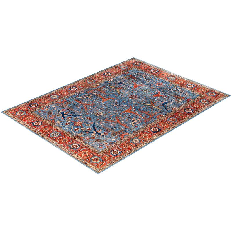 Serapi One-of-a-Kind Hand-Knotted Area Rug - Blue - 8' 11" x 12' 1"