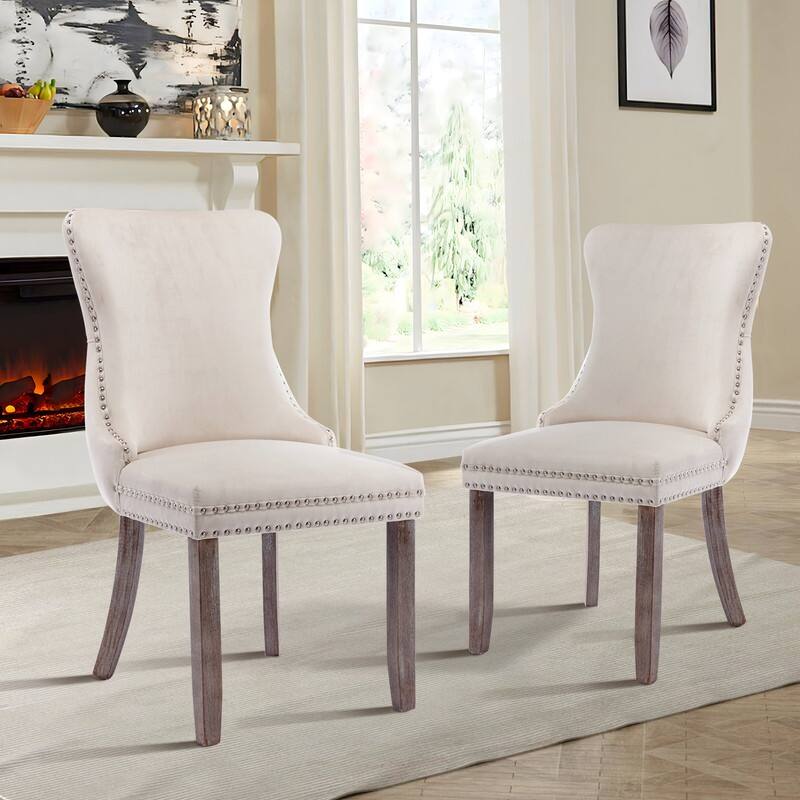 Upholstered Wing Back Dining Chair (Set of 6)