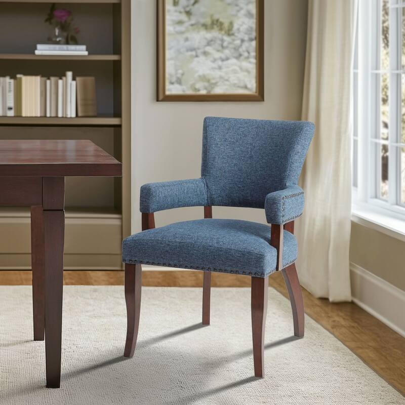 Madison Park Dawson Upholstered Dining Chair with Padded Arm