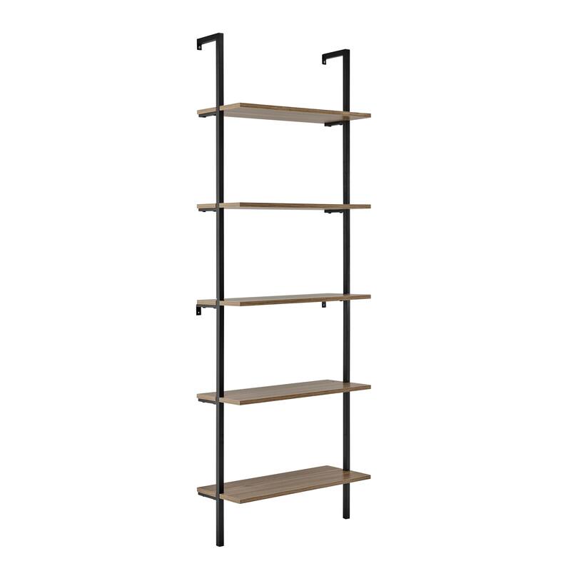 Danya B. Everett 5-Tier Open Display Stand Wall Mount Modern Metal Frame Ladder Shelf