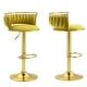 preview thumbnail 5 of 11, Modern Velvet Adjustable Swivel Bar Stools Set of 2