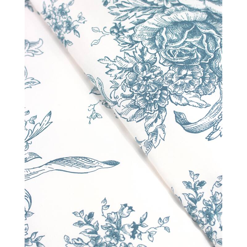 400 Thread Count Cotton Toile Pleat Sheet Set - 5 Color