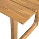 preview thumbnail 6 of 8, Christopher Knight Home - Mykonos Solid Acacia Wood Outdoor Dining Table with Slatted Tabletop and Square Sled Legs