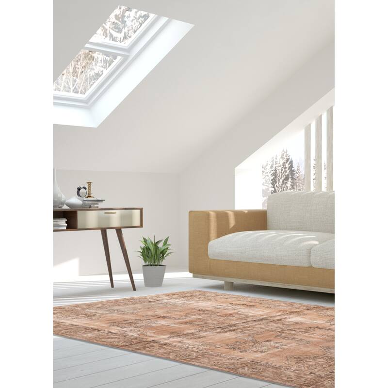 ECARPETGALLERY Hand-knotted Antalya Vintage Brown Wool Rug - 8'8 x 12'0