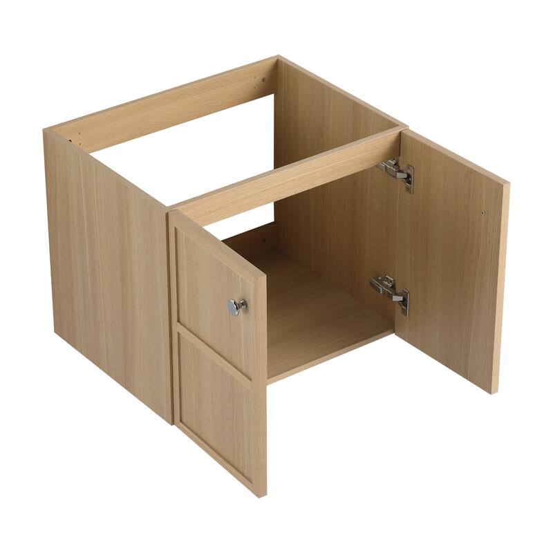 Malwee 24"/30" Floating Bathroom Vanity,Wall Mounted Bathroom Vanity with Ceramic Sink and Soft Close Door