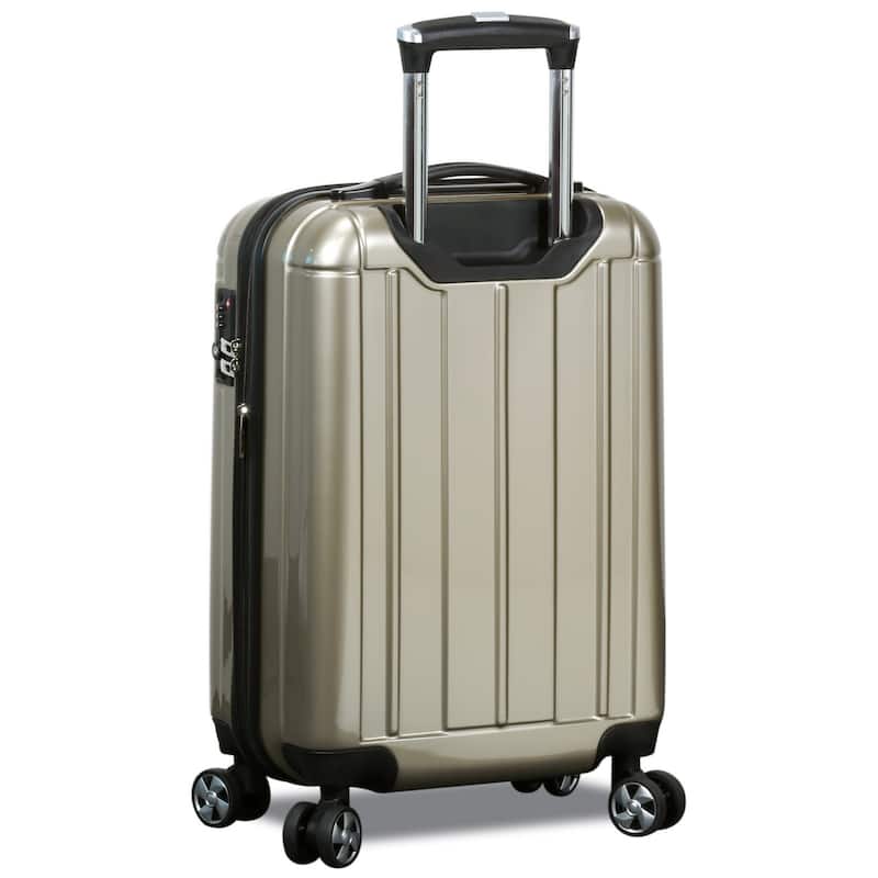 World Traveler 24-Inch Checked Spinner Hardside TSA Lock Luggage