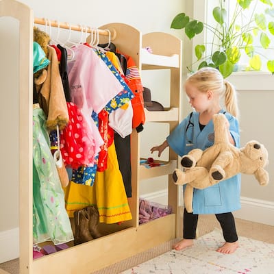 Guidecraft See Store Dress-Up Center Natural