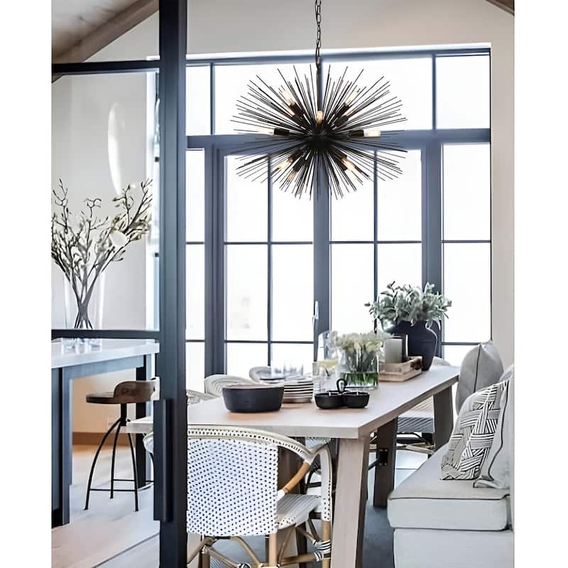 12 Light Astra Sputnik Sphere Satellite Pendant, Light Strade Dimmable Chandelier (28'' Wide)