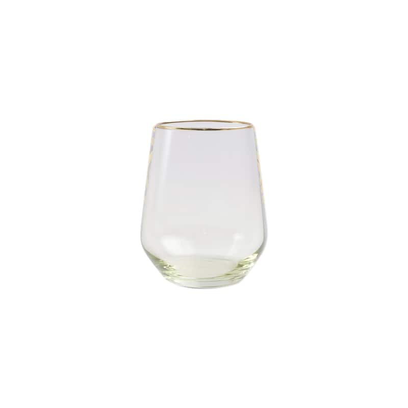 viva by VIETRI Rainbow Green Stemless Wine Glass