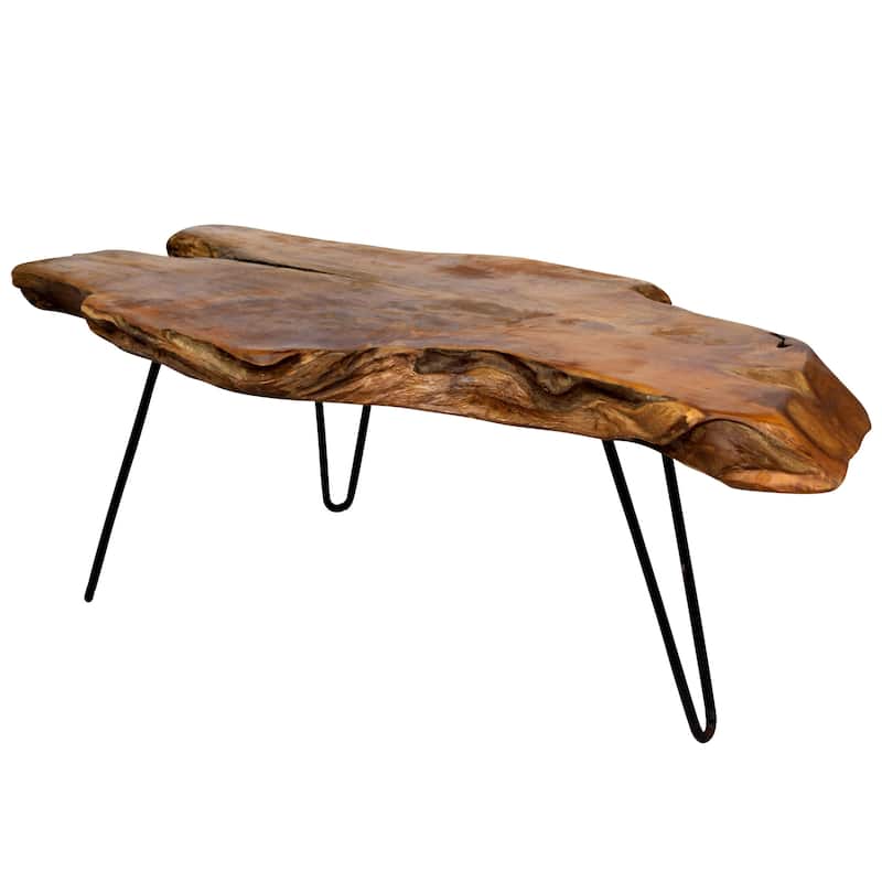 StyleCraft Badang Natural Lacquer Carving Coffee Table