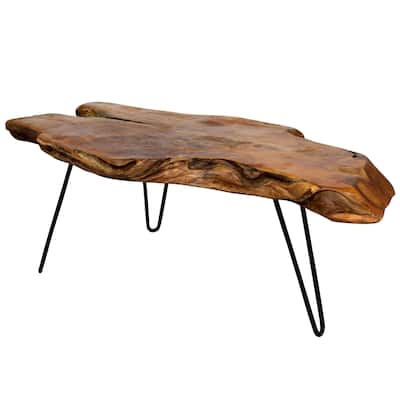 StyleCraft Badang Natural Lacquer Carving Coffee Table