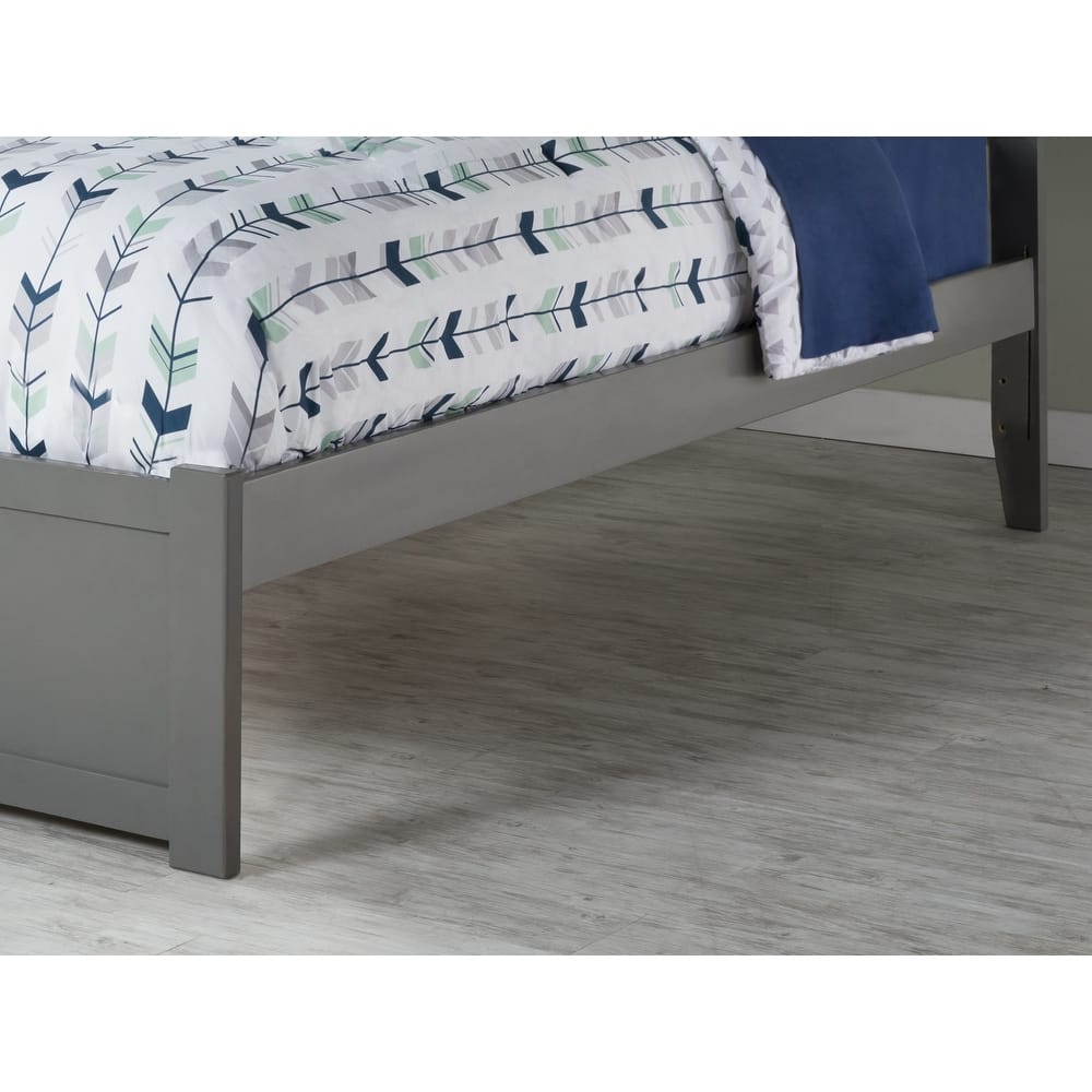 Orlando Full Platform Bed with Footboard and Full Trundle Bed