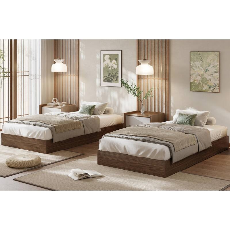 Modern Solid Wood Platform Bed Frame