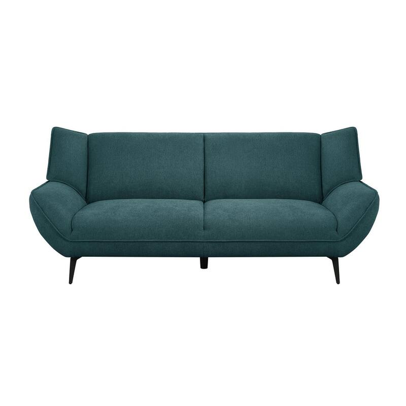 Logan Teal Blue 2-piece Sofa Set with Metal Leg
