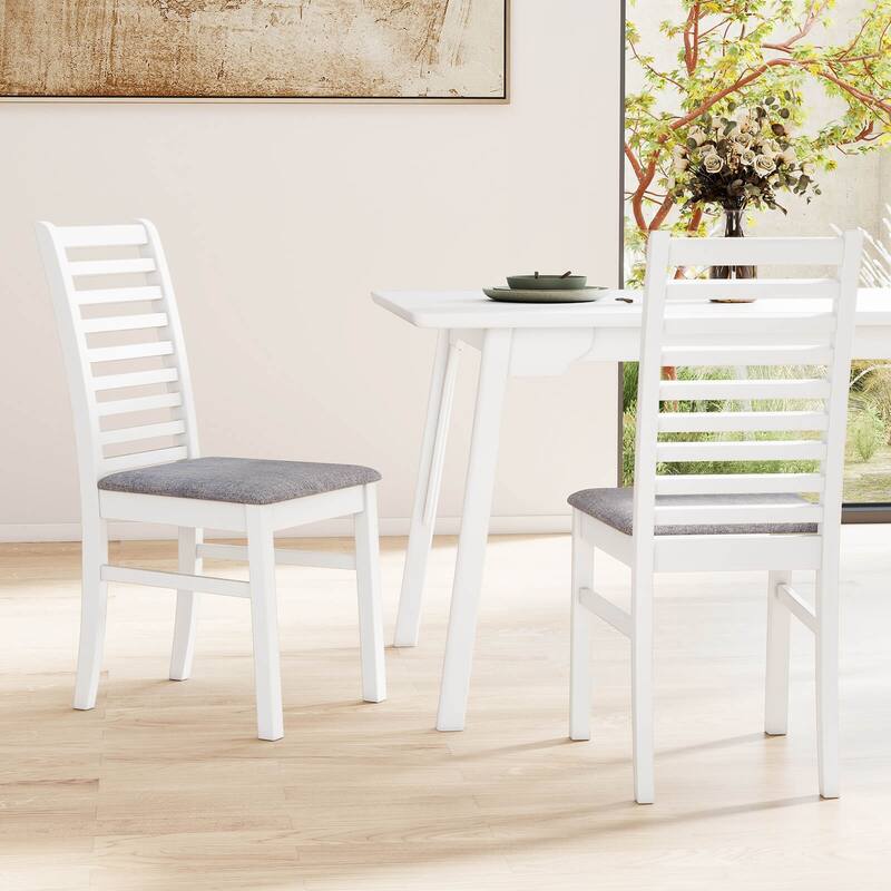 Costway Modern Dining Chair Set of 2/4 Kitchen Chair with Rubber Wood - See Details