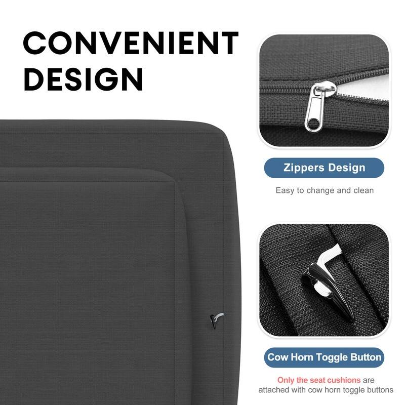 FINCATI 27" × 27" Outdoor Cushion Replacement Cover, Cushion Slipcover for Sectionals, Patio Seat Cover 27 Inches (COVER ONLY!)