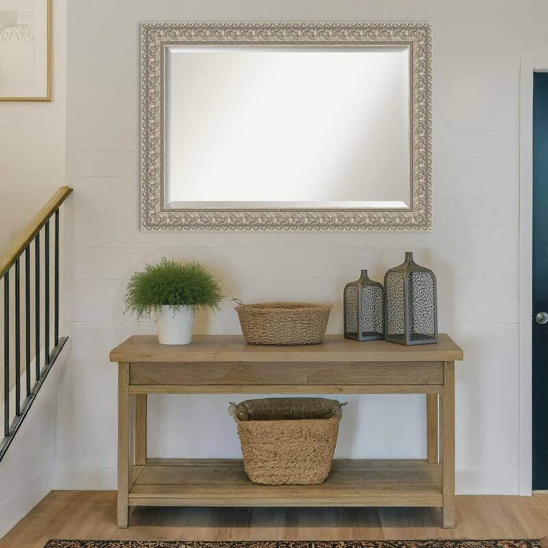 Sydney Silver Beveled Framed Wall Mirror