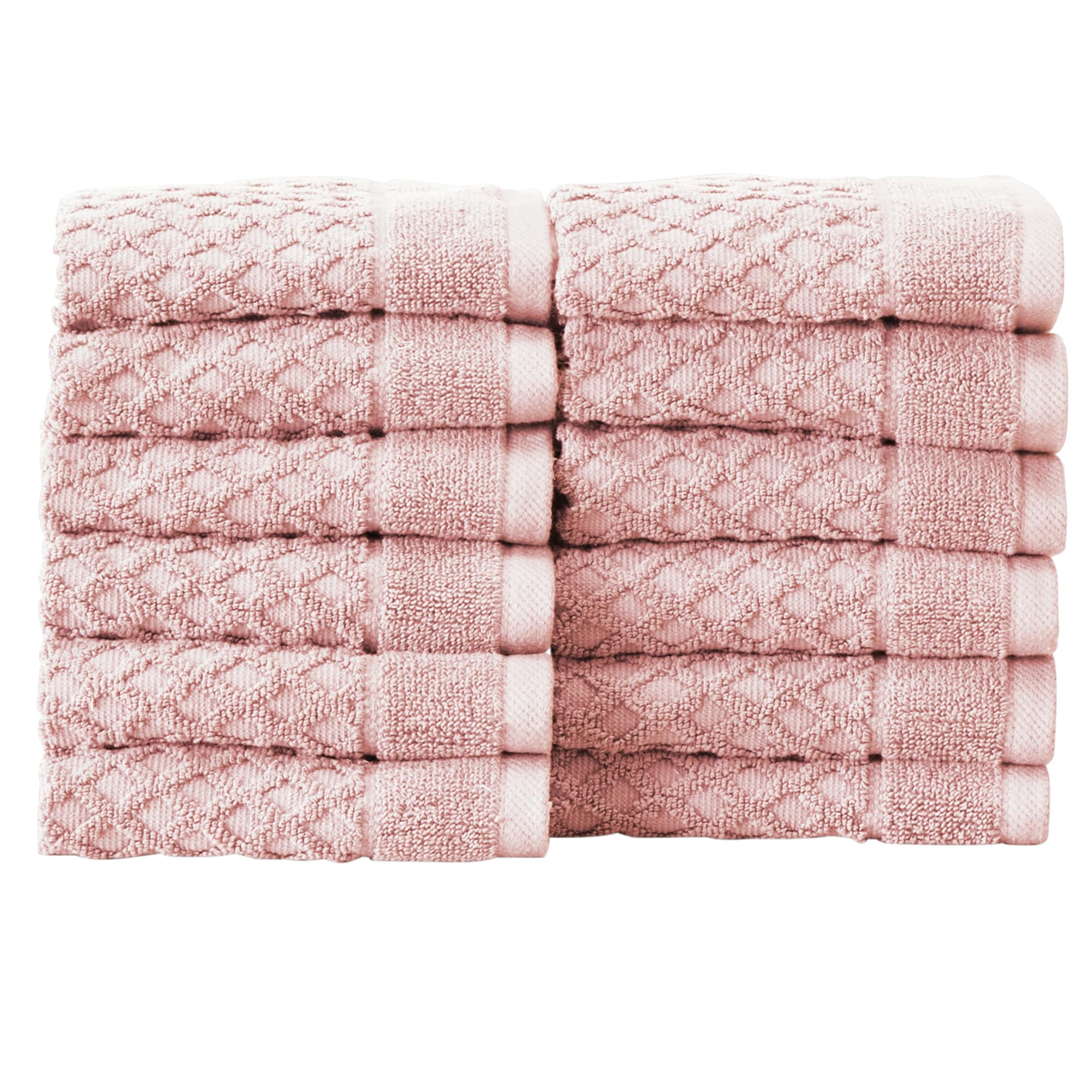 100% Cotton Solid Color Quick Dry Bath Towel Set (6 Piece Set, Desert Rose)  - Great Bay Home in 2023