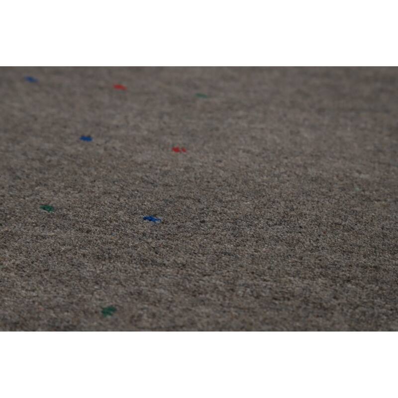 Handmade Gray Gabbeh Indian Area Rug 9x12 - 9' x 12'