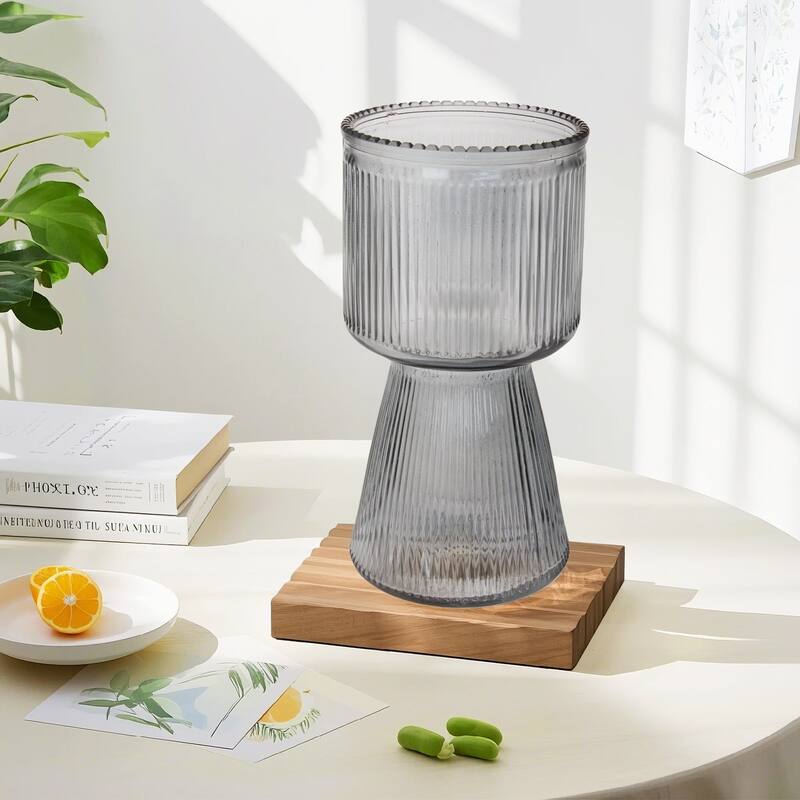 Javlergo Glass Flower Vases for Centerpiece Table Home Indoor Desk Decor, Crystal Vase, Glass Vase Thickening Design Suitable