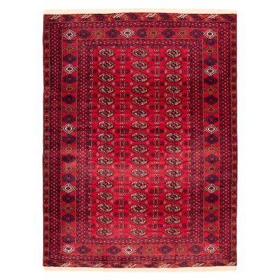 Teimani Red Rug 4'1" x 5'7" - 4'1 x 5'7