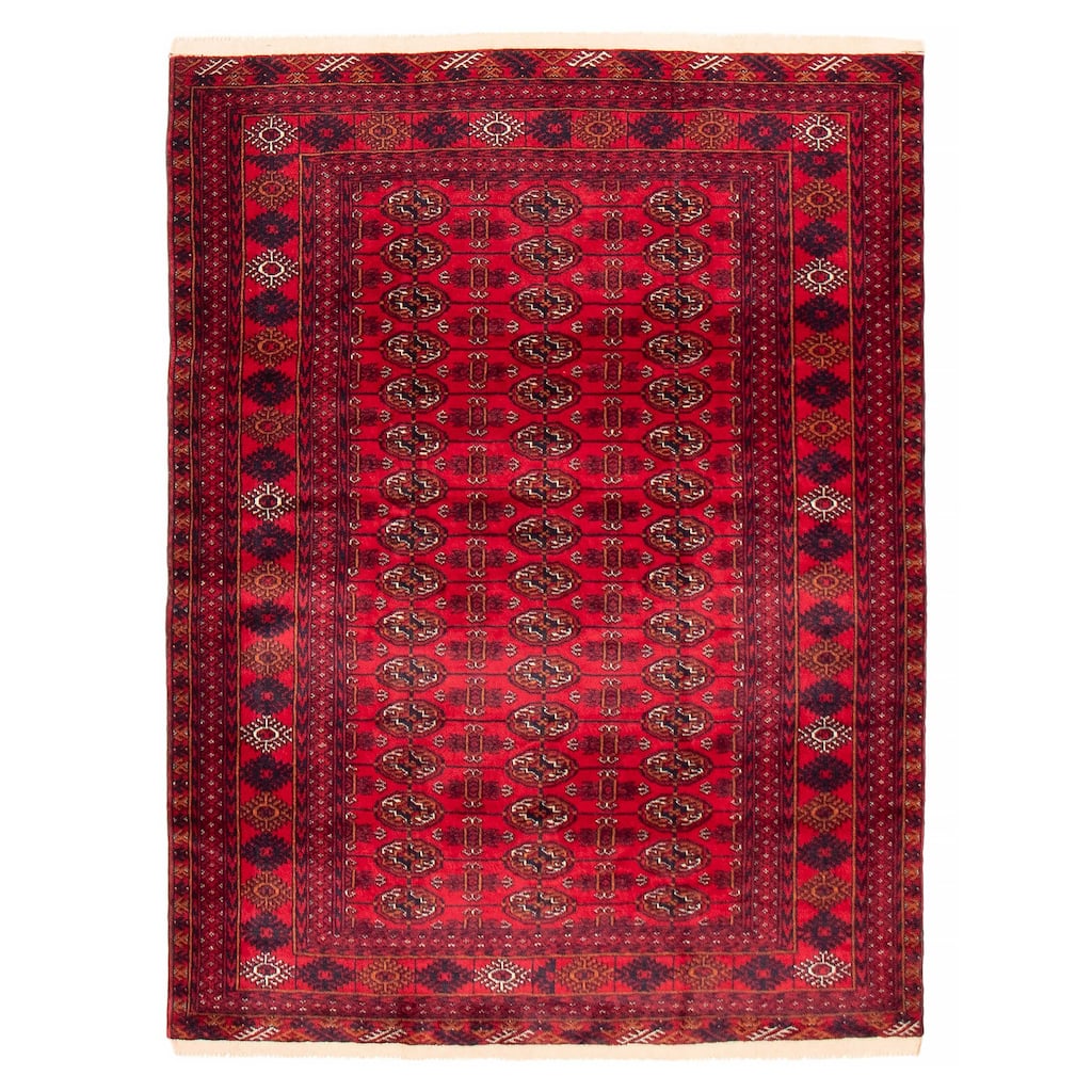 Teimani Red Rug 4'1" x 5'7" - 4'1 x 5'7