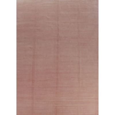Hand Knotted Oriental 100% Wool Carpet Modern Solid Peach Gabbeh Area Rug - 11' 11'' X 9' 3''