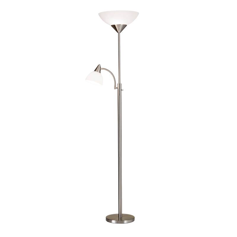 Adesso Piedmont 71-inch Torchiere with Adjustable Reading Lamp