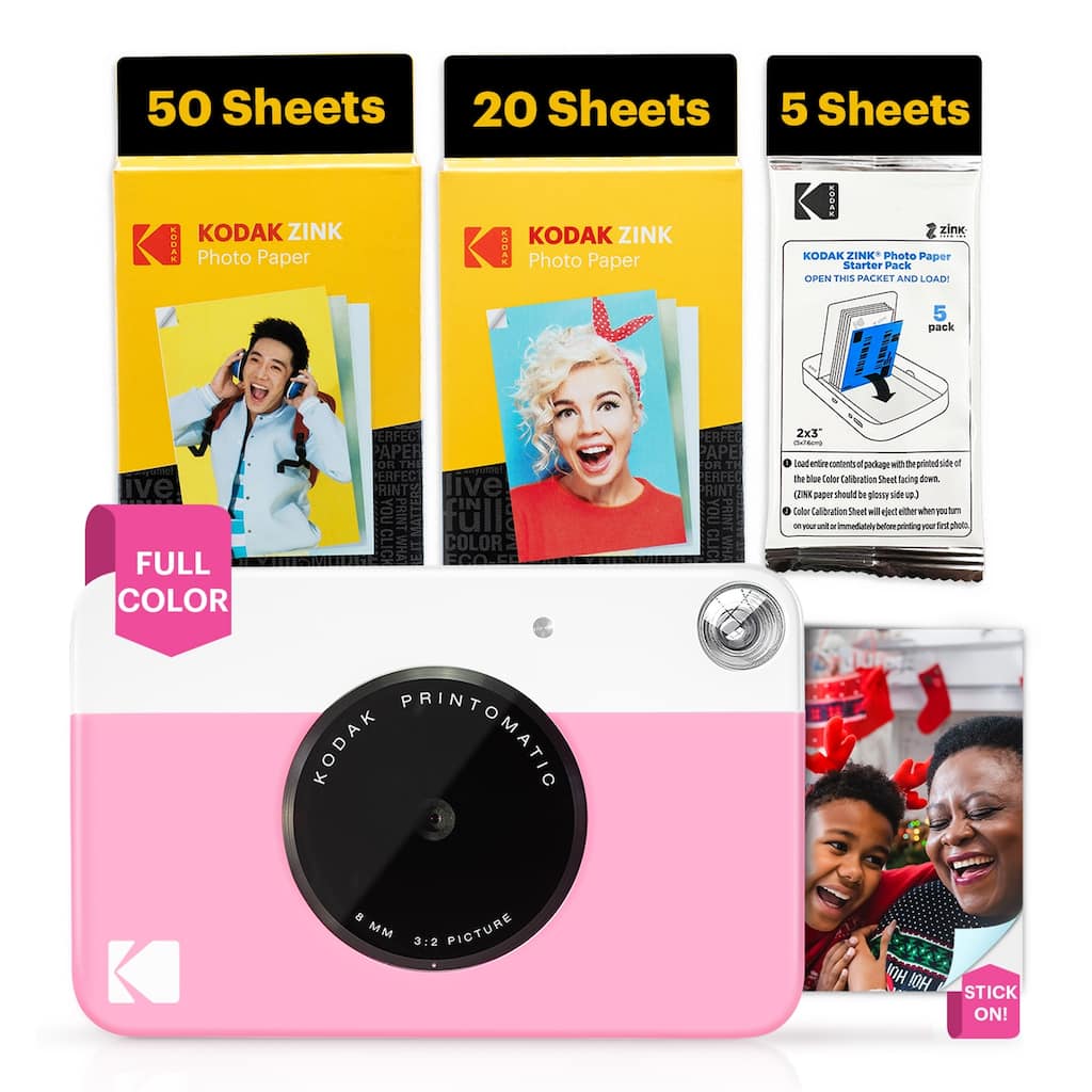 Kodak x Barbie Step Slim Instant Portable Photo Printer Barbie Starter Bundle (Signature Style) - Pink - N/A