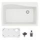 preview thumbnail 1 of 56, Karran Drop-In Quartz Composite 34 in Single Bowl Kitchen Sink with Accessories White