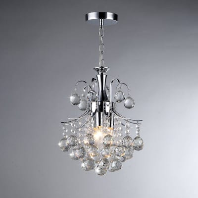 Cyan 3-light Crystal Chandelier