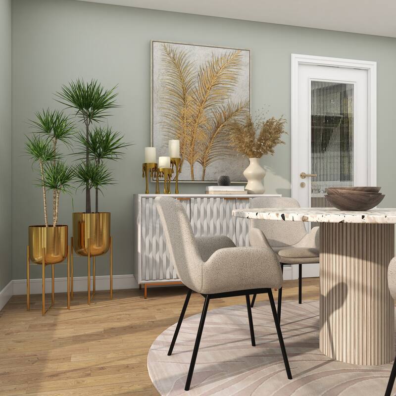 Modern Metallic Glam Planter Collection - Set of 2 - Multiple Sizes - Gold, Silver, White or Black