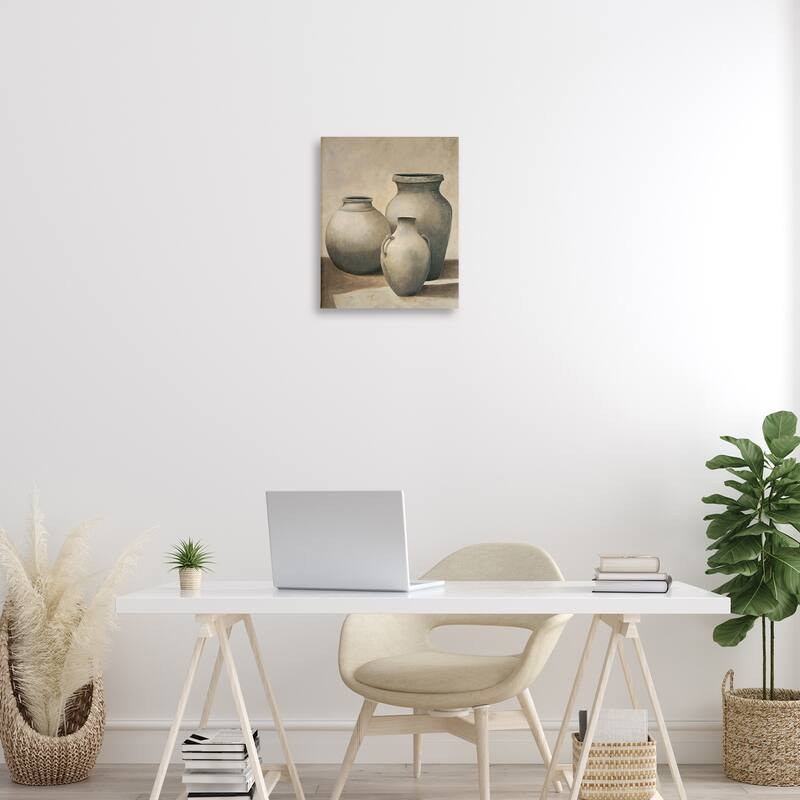 Stupell Trio of Vases Still Life Canvas Wall Art Design By André Mazo