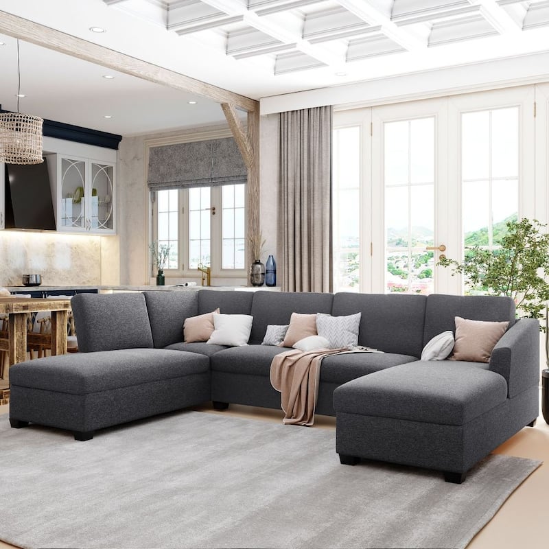 Large U-Shape Sectional Sofa for Living Room