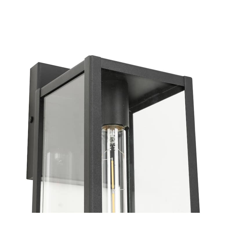 Black Outdoor Hardwired Wall Light