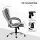 preview thumbnail 4 of 8, Vinsetto Adjustable Height Ergonomic High Back Home Office Chair with Armrests - Grey
